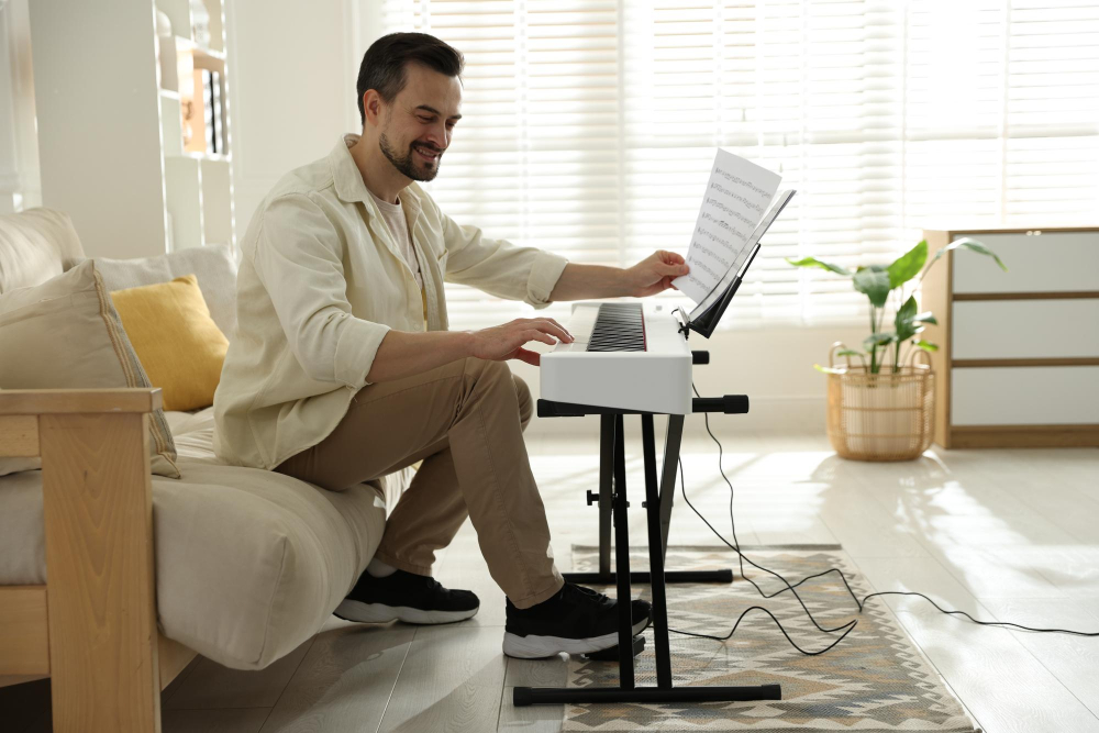 Préparer un espace de piano facile à utiliser dans une pièce partagée